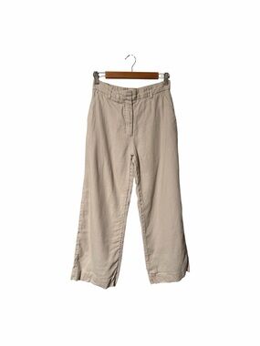 Abercrombie Linen Cotton Trouser Pants Wide Leg Euro Summer Neutral Vacation